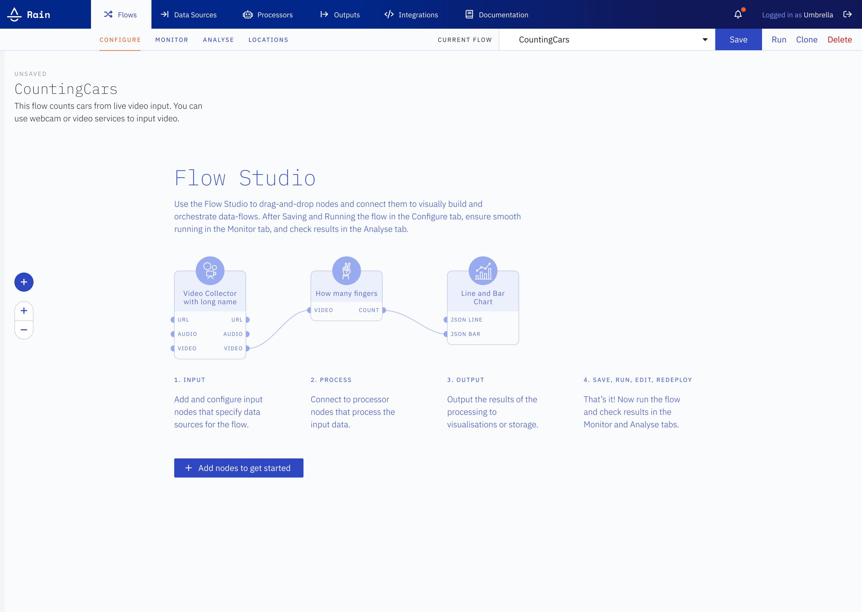 Data application empty state